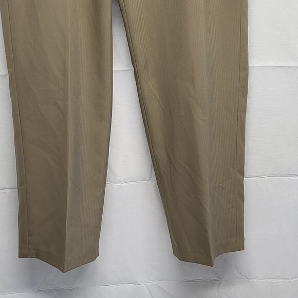 Haggar Q Mens Dress Pants 36 X 32 Straight Leg Polyester Beige - Picture 3 of 16